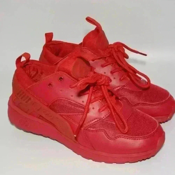 Heelys Skate Shoe Red Force Sneaker Wheeled Low Top SZ Youth 4 - Picture 4 of 14